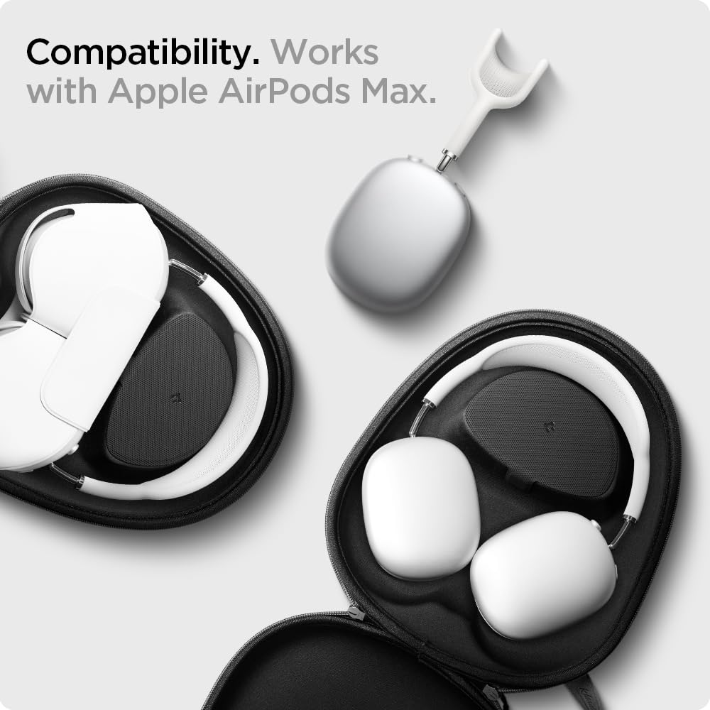 Spigen Klasden open with AirPods Max inside for secure storage benefit