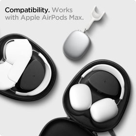 Spigen Klasden open with AirPods Max inside for secure storage benefit