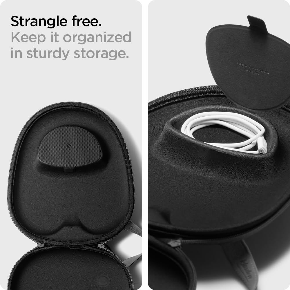 Spigen Klasden holding Smart Case and headphones for layered protection