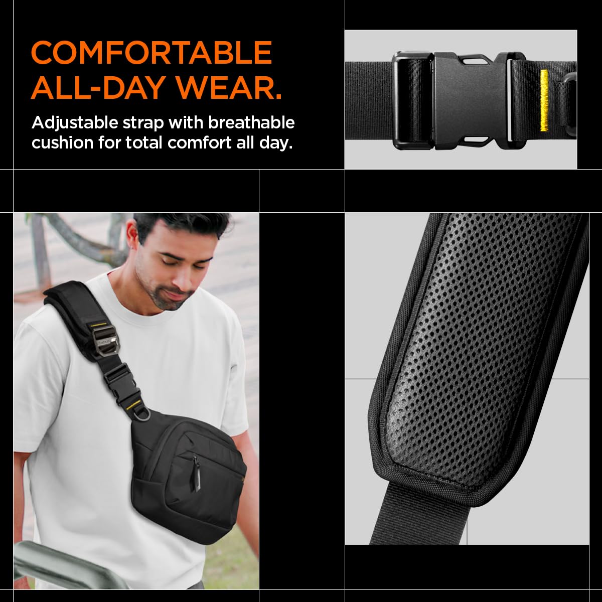 Spigen Life Case front carabiner and built-in bottle opener detail offering key carry and quick utility