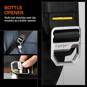 Spigen Life Case interior pockets with dedicated tracker pocket and cable organization for quick access