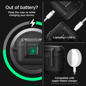 Matte black finish resists fingerprints for AirPods Pro 2 case