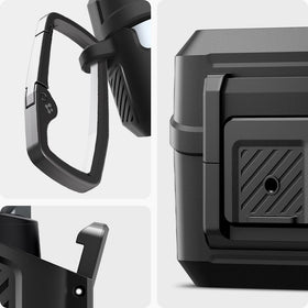 Spigen Lock Fit close-up of secure lock clip preventing accidental openings