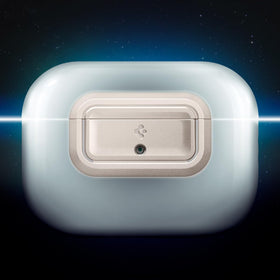 Spigen Lock Fit M front view in Starlight color blending with AirPods Pro case