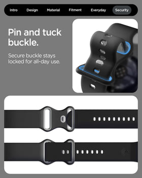 Spigen Nano Pop waterproof silicone band ideal for workouts and daily wear.