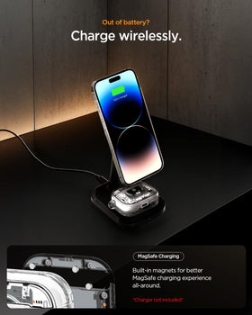 Spigen Neo One clipped with carabiner showing easy carry convenience