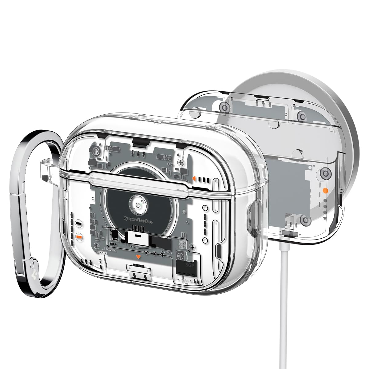 Spigen Neo One front view showing clear protection and brand