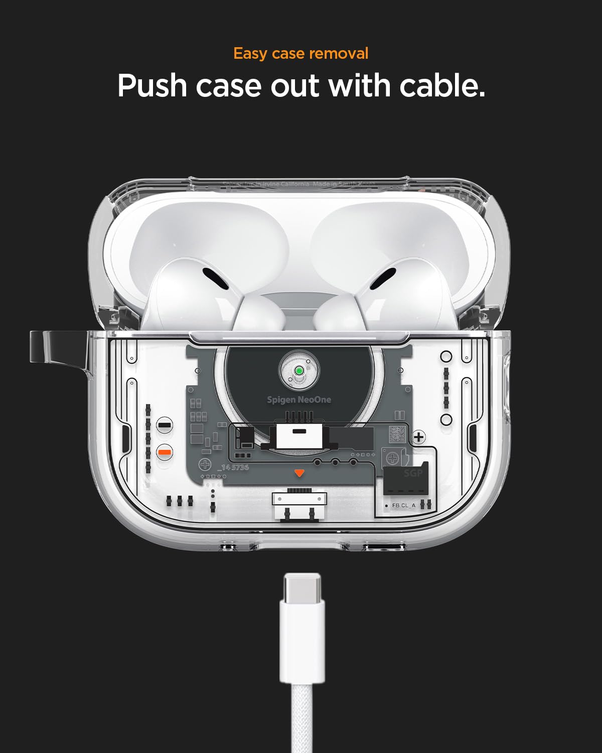 Spigen Neo One attached to backpack strap showing daily portability