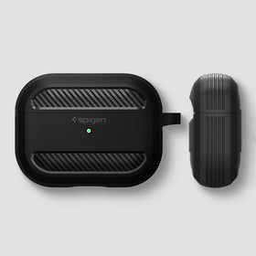 Spigen Rugged Armor AirPods Pro 2019 dust-resistance and daily protection.
