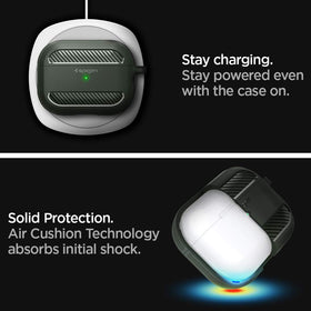 Spigen Rugged Armor adhesive tape close-up for secure installation