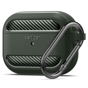 Spigen Rugged Armor for AirPods Pro 2019, front view, adds drop protection on the go