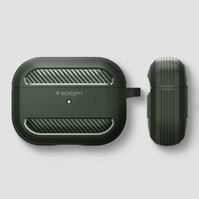 Spigen Rugged Armor protecting AirPods Pro on the go