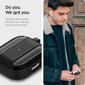 Spigen Rugged Armor AirPods 3 closeup of polymer texture