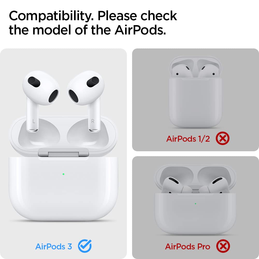 Spigen Rugged Armor AirPods 3 side view highlighting compact profile