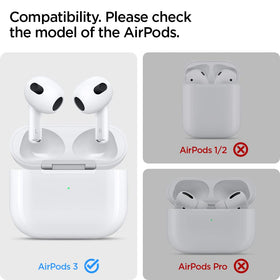 Spigen Rugged Armor AirPods 3 side view highlighting compact profile