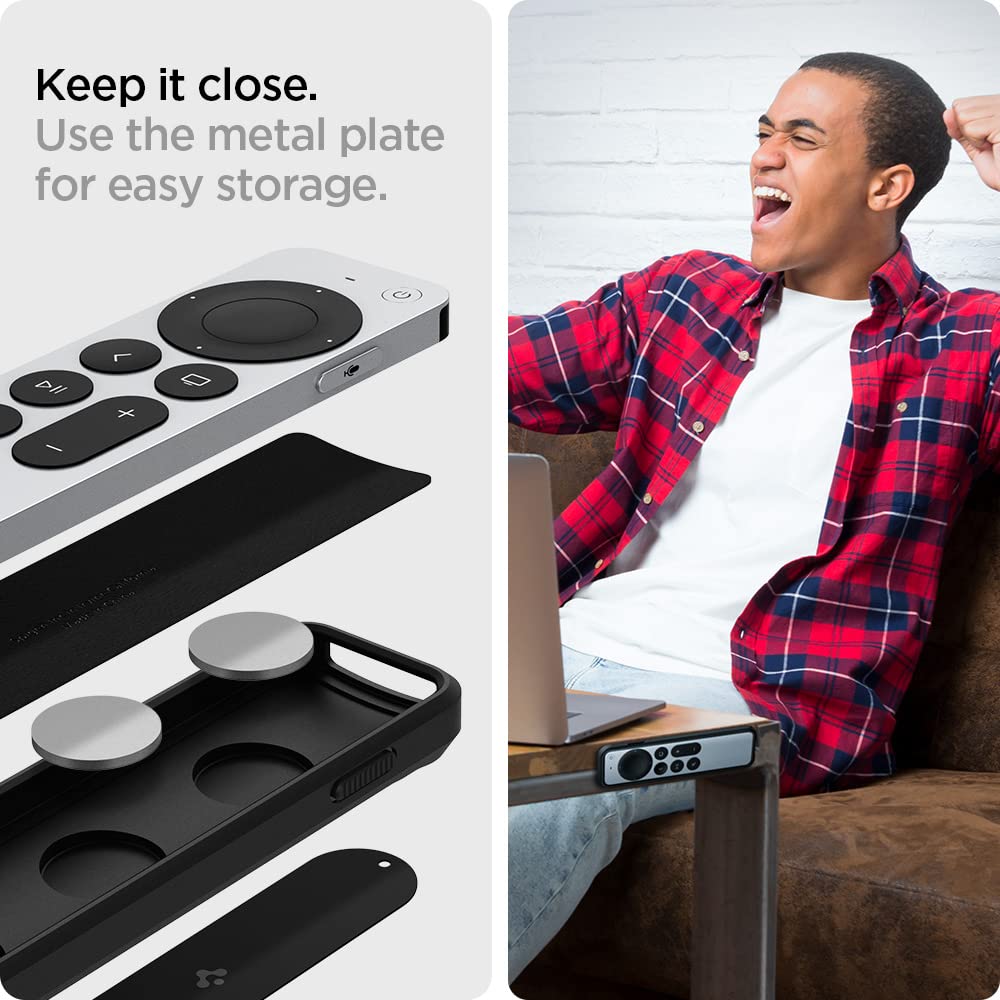 Spigen Rugged Armor Apple TV remote case anti-slip design for daily use