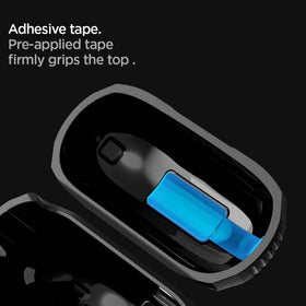 Spigen Rugged Armor Bose QuietComfort Case durable material protects earbuds during daily use.