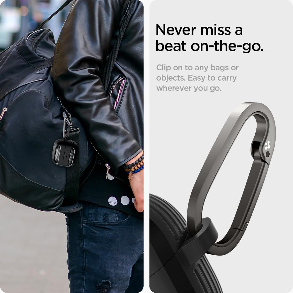 Spigen Rugged Armor Buds3 FE case matte black for stealth style.