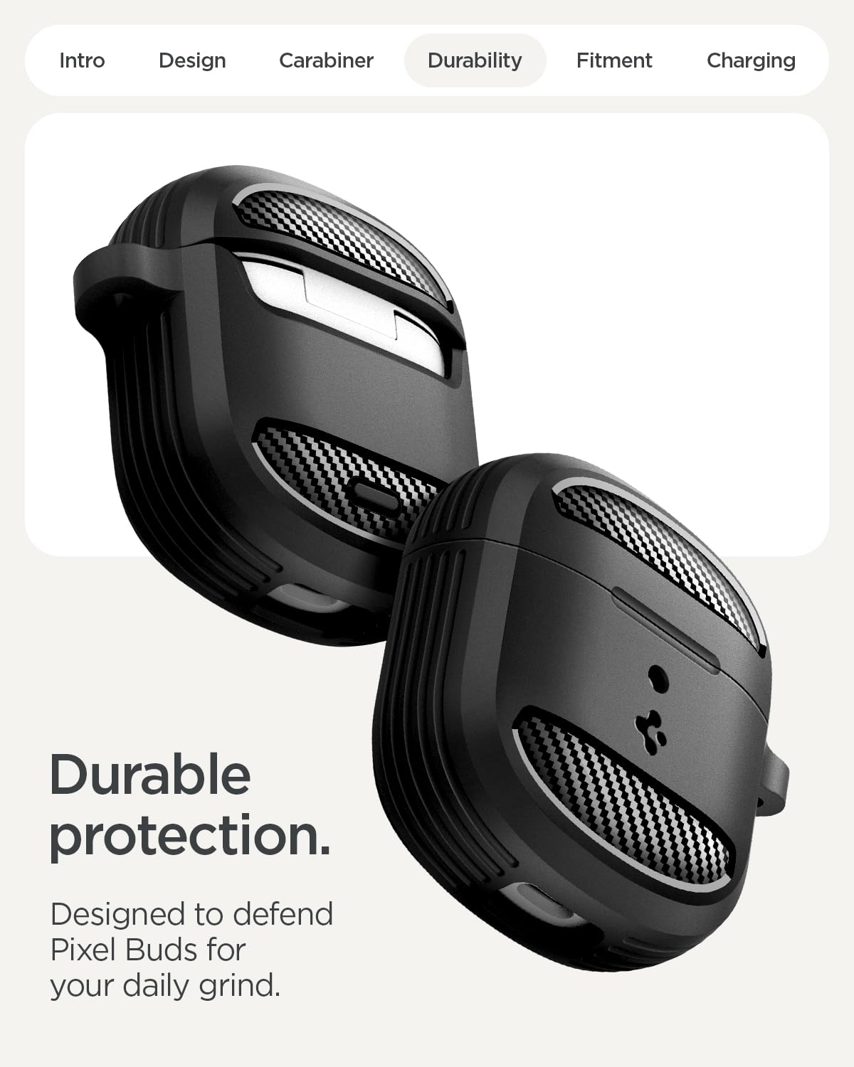 Spigen compatibility label for Pixel Buds 2a 2025/2026, reliable fit