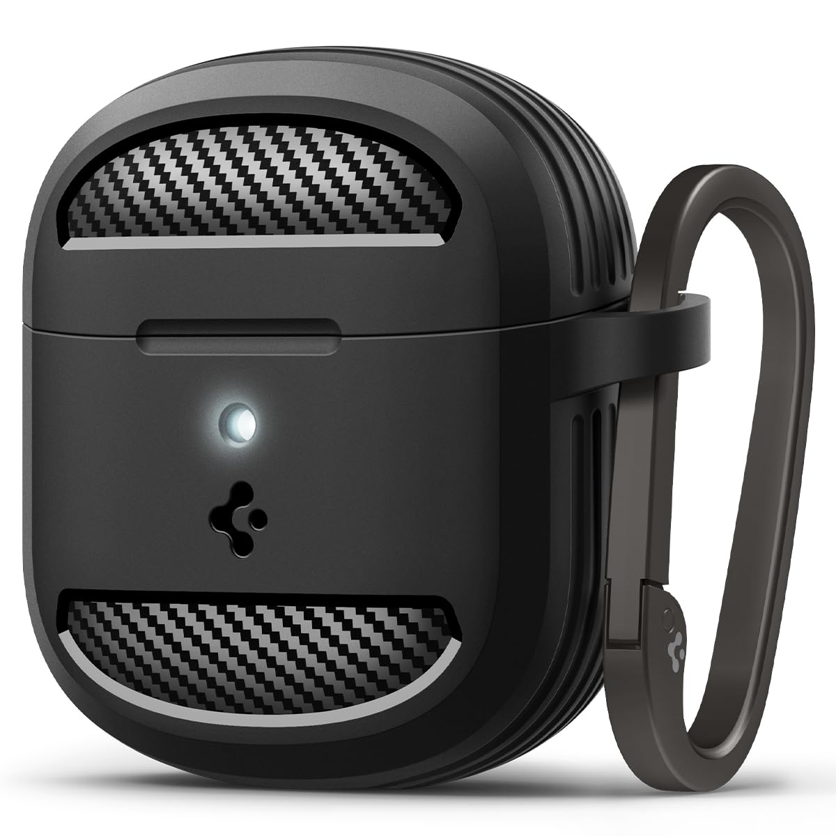 Spigen Rugged Armor for Pixel Buds 2a front view, protective slim profile