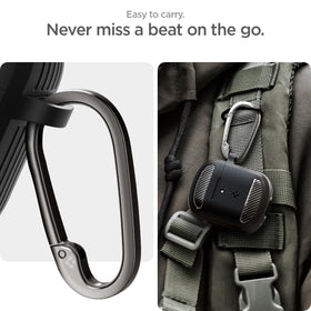 Spigen Rugged Armor side view shows precise speaker cutouts and accessible controls.