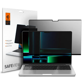 Spigen SafeView front view showing filter and packaging for clear protection