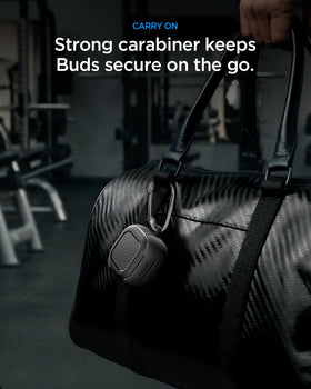 Spigen Galaxy Buds 4 Pro Case carabiner attachment for secure carry