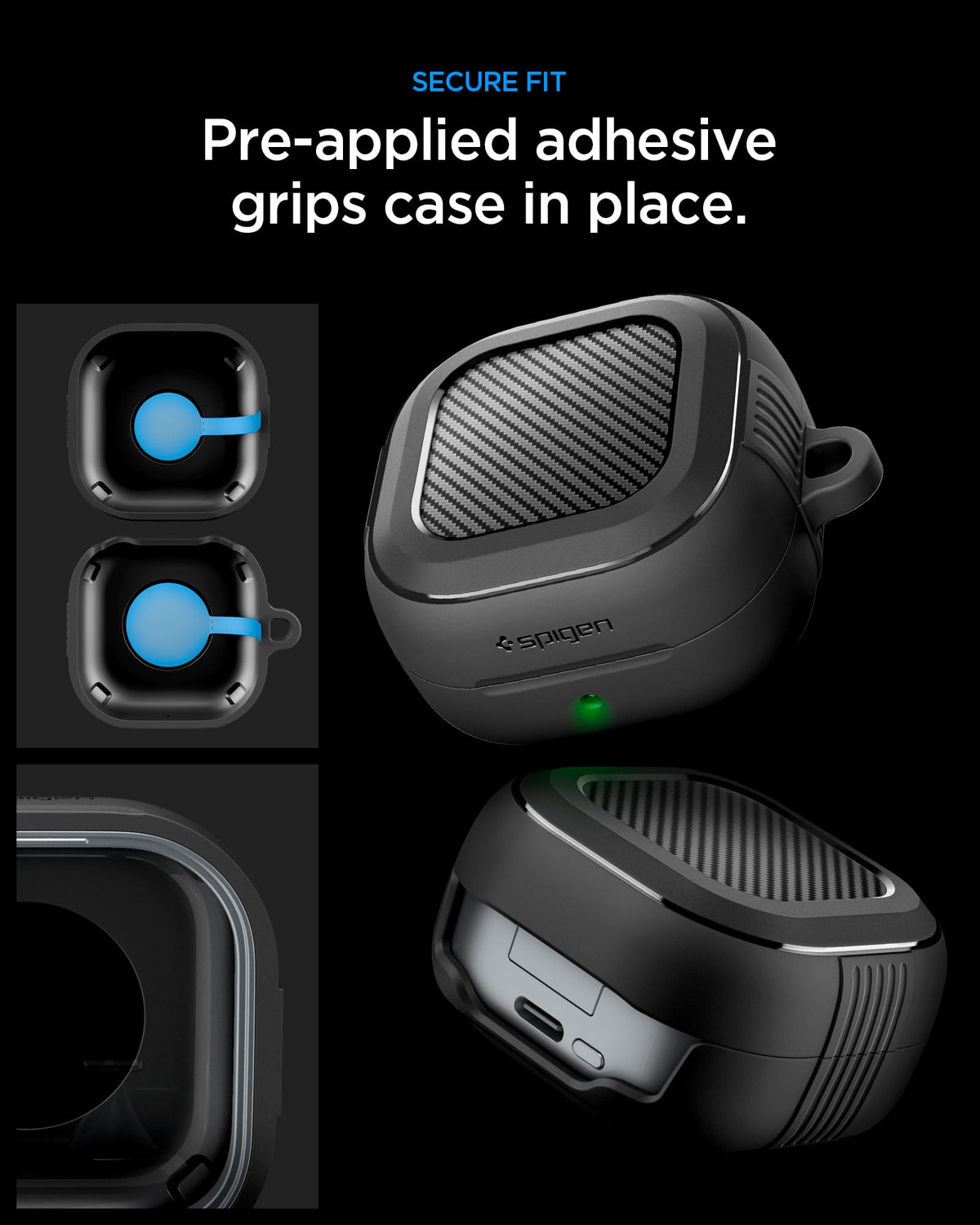 Spigen Galaxy Buds 4 Pro Case precise cutouts for easy access