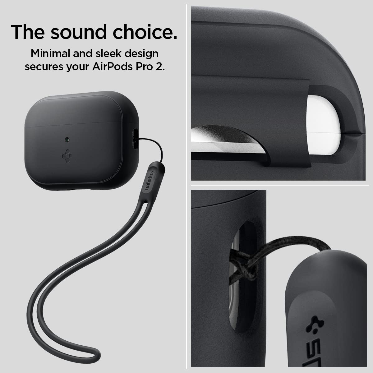 Spigen silicone texture close-up – soft grip enhances daily handling.