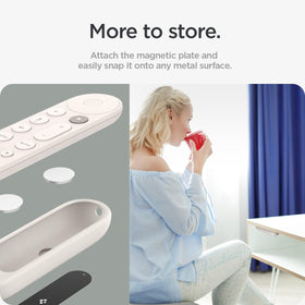 Spigen Silicone Fit Porcelain magnetic attachment view.