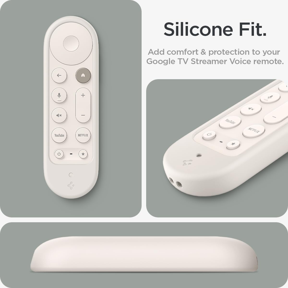 Spigen Silicone Fit Porcelain side view showing slim, secure grip.
