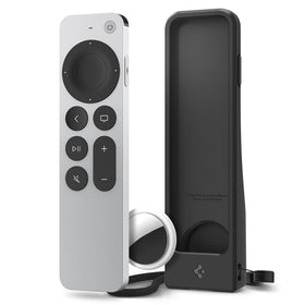 Spigen Silicone Fit remote case with anti-slip texture for Apple TV 4K Siri Remote.