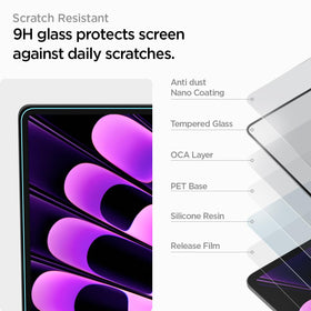 Spigen glass surface showing oleophobic coating that reduces fingerprints