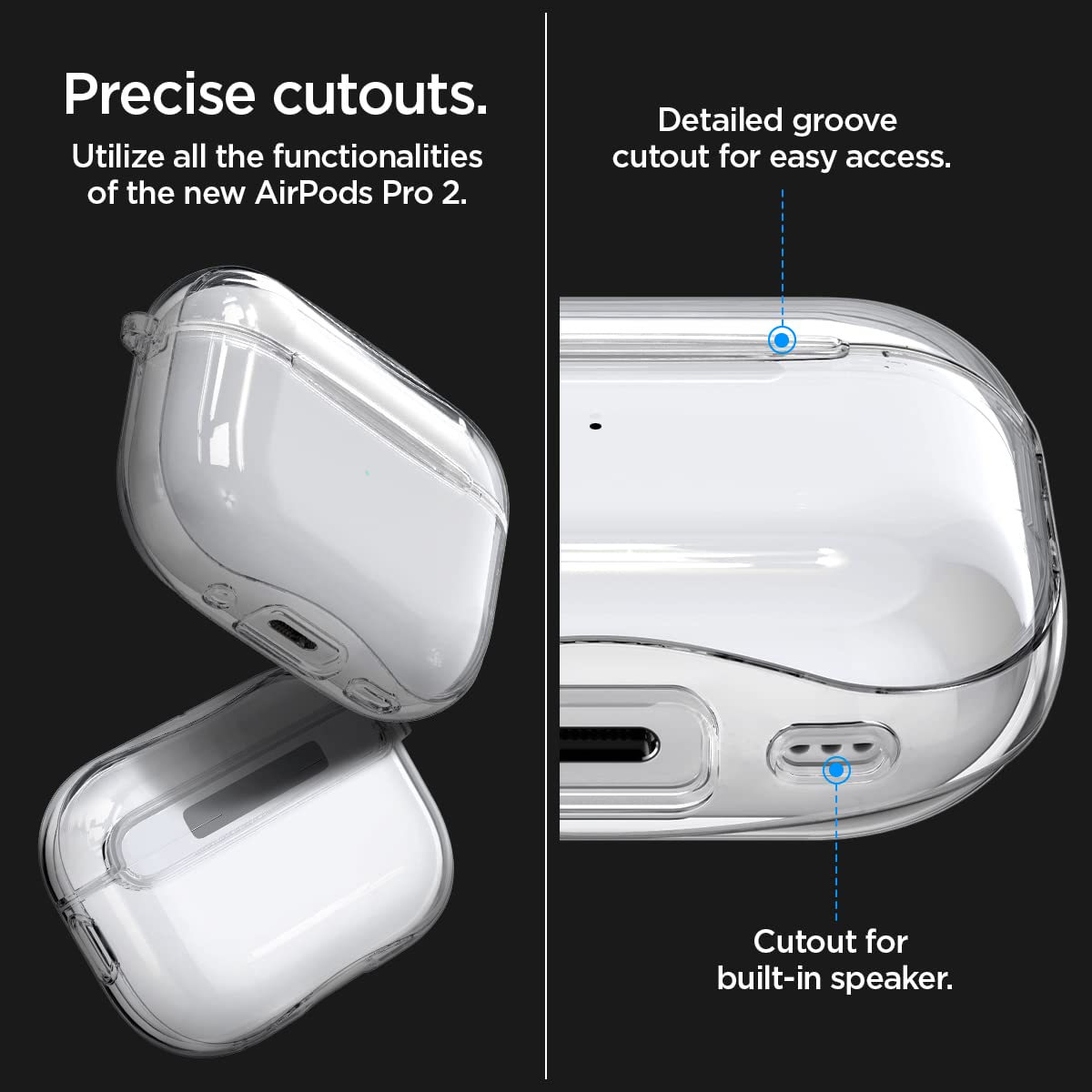 Spigen Ultra Hybrid keeps LED visibility while guarding the AirPods Pro 2 case