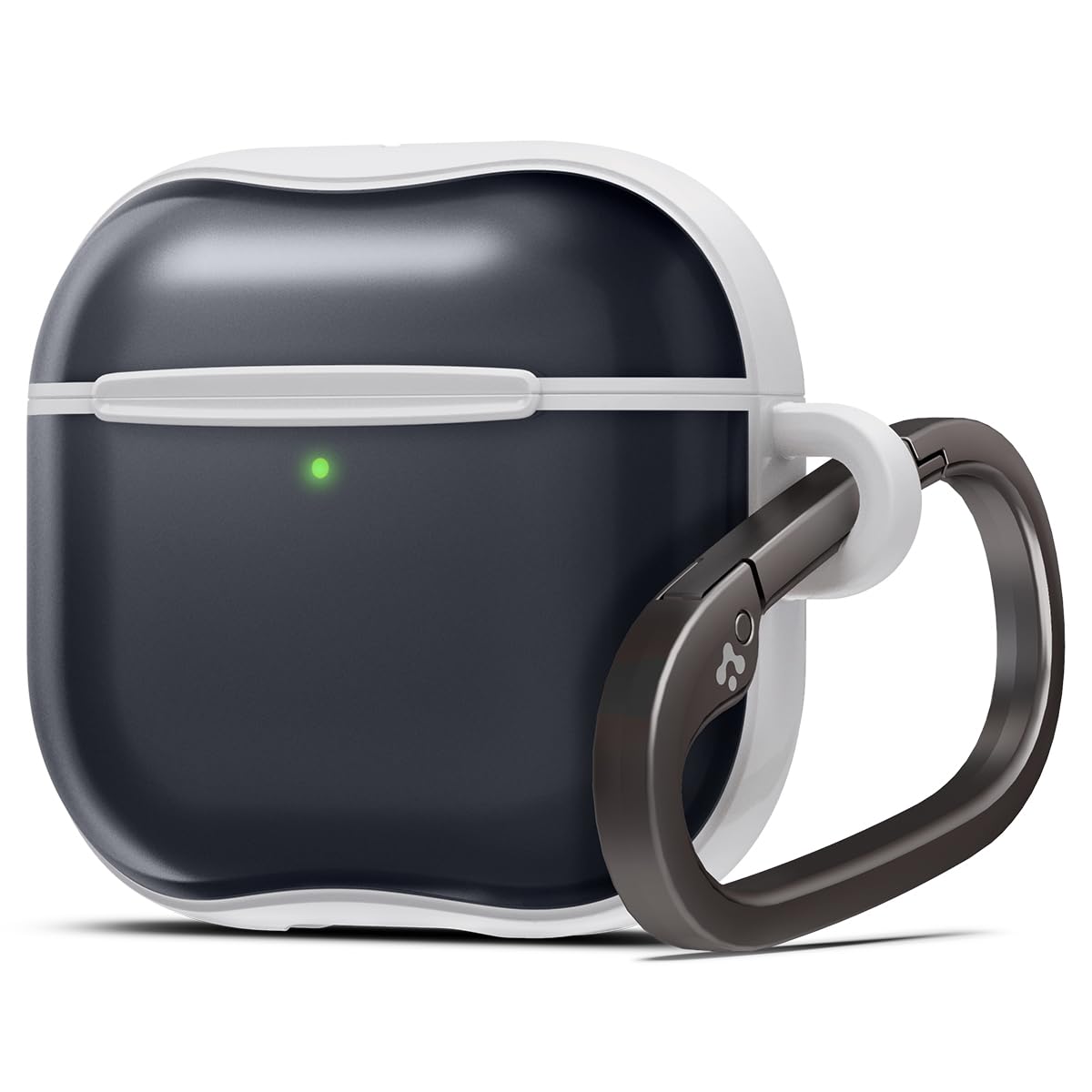 Spigen Ultra Hybrid AirPods 4 Classic C1 Graphite case protects with durable shell.