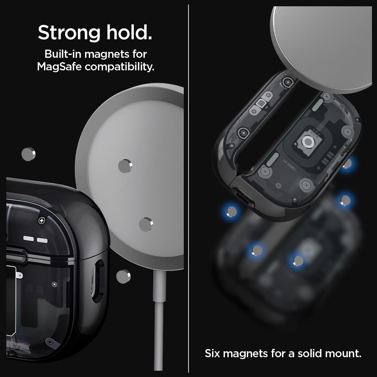 Spigen visible LED cutout showing charging indicator easily seen