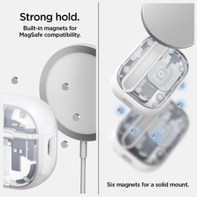 Spigen Ultra Hybrid LED window closeup keeping charging status visible benefit