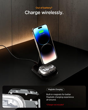 Spigen Ultra Hybrid top view showing magnet placement for reliable MagSafe benefit