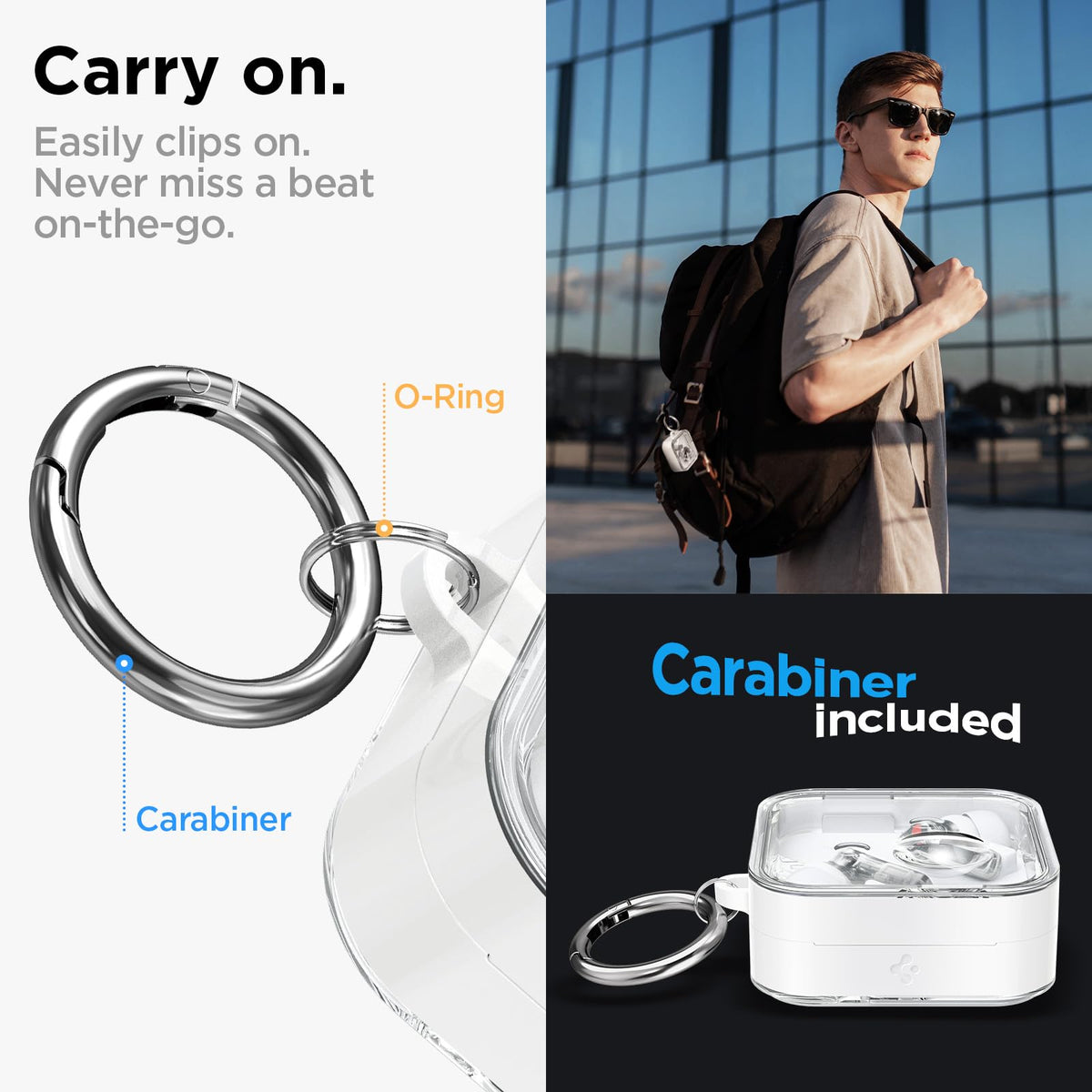 Spigen Ultra Hybrid Nothing Ear 2 case anti-yellowing clear design.