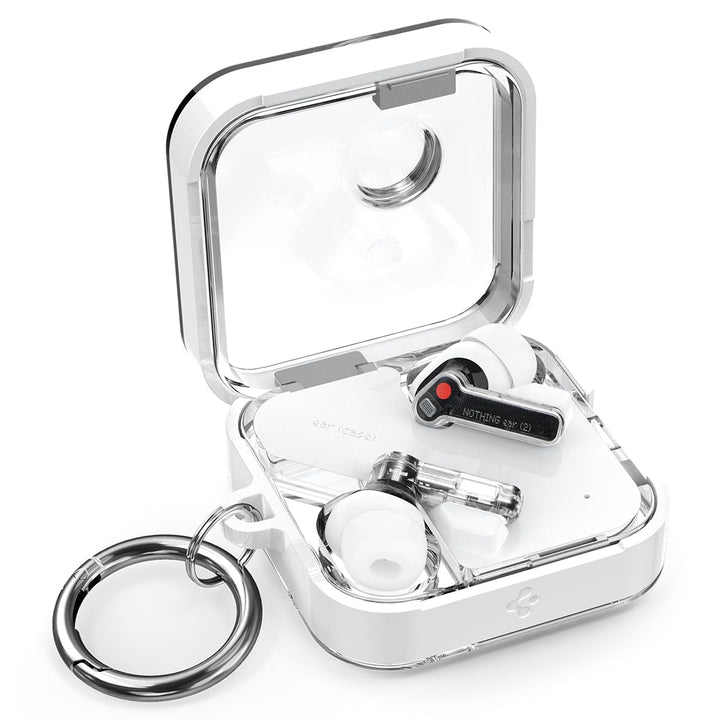Spigen Ultra Hybrid Nothing Ear 2 case front view showing crystal-clear protection.