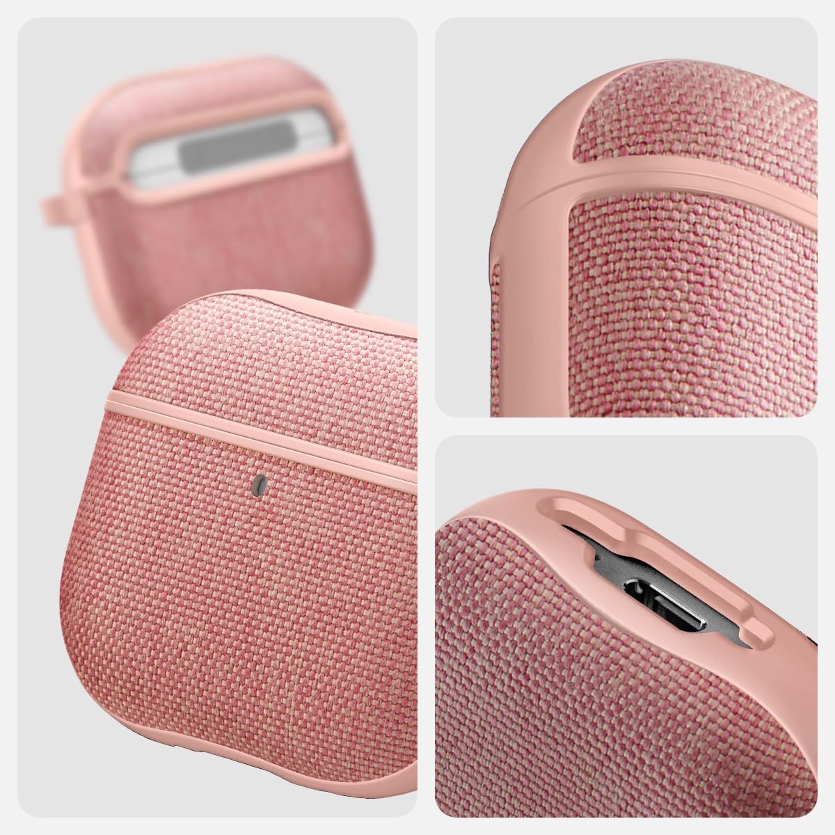 Detailed Spigen label and cutouts highlighting precise access and functionality
