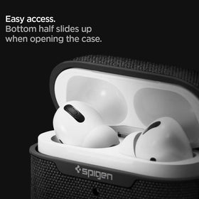 Spigen Urban Fit open lid demonstrating easy access to earbuds