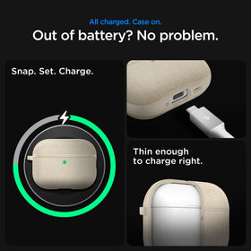 Spigen size comparison in pocket showing compact, pocket-friendly benefit