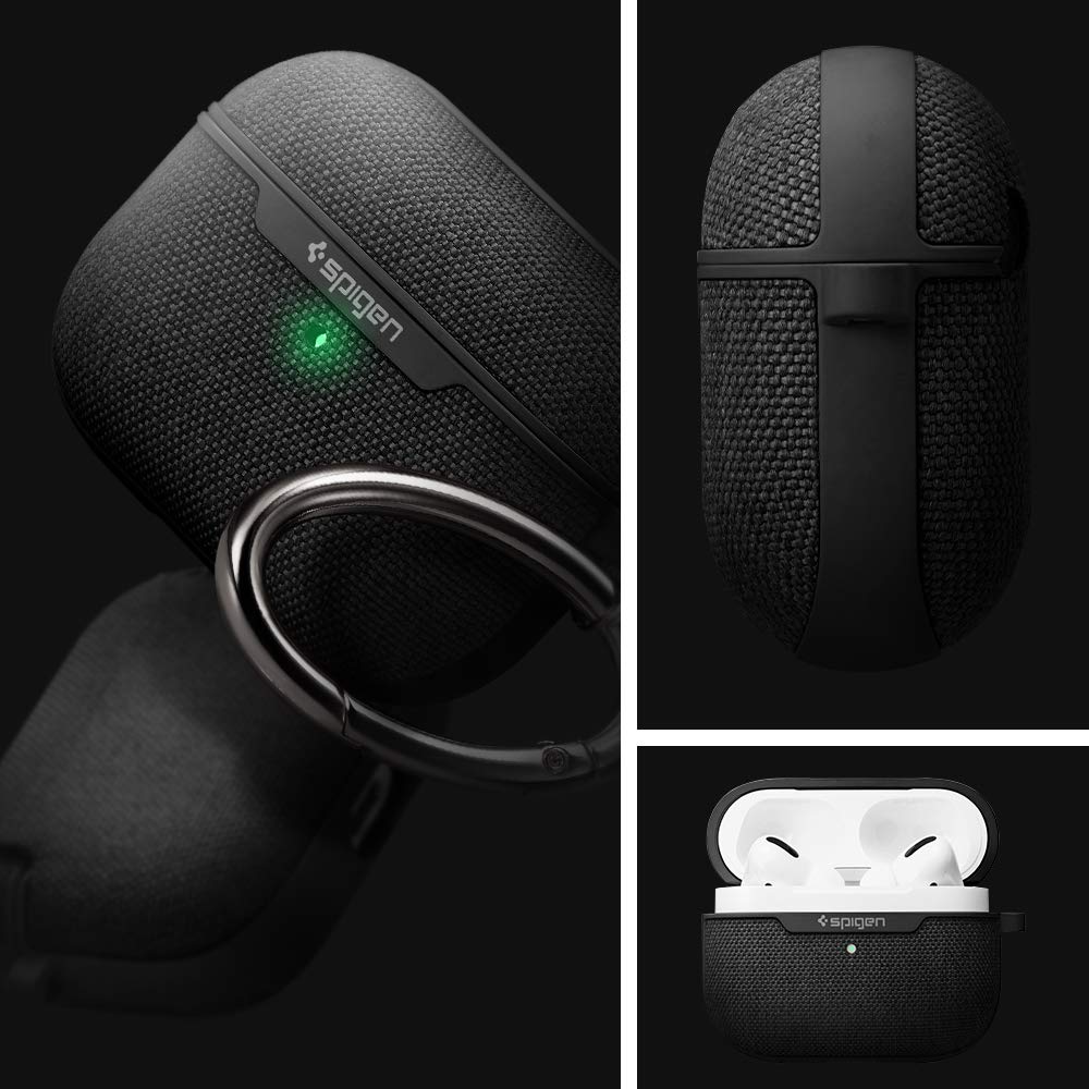 Spigen Urban Fit on wireless charging pad showing charging compatibility