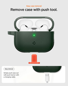 Compatibility label on Spigen Vault AirPods Pro 3rd Gen case for precise fit