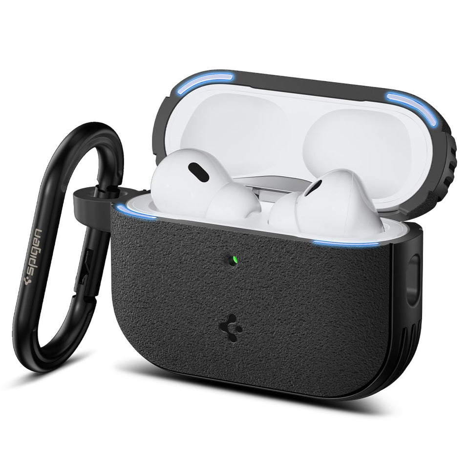 Spigen Vault AirPods Pro 3 case front view with rugged grip for secure daily carry