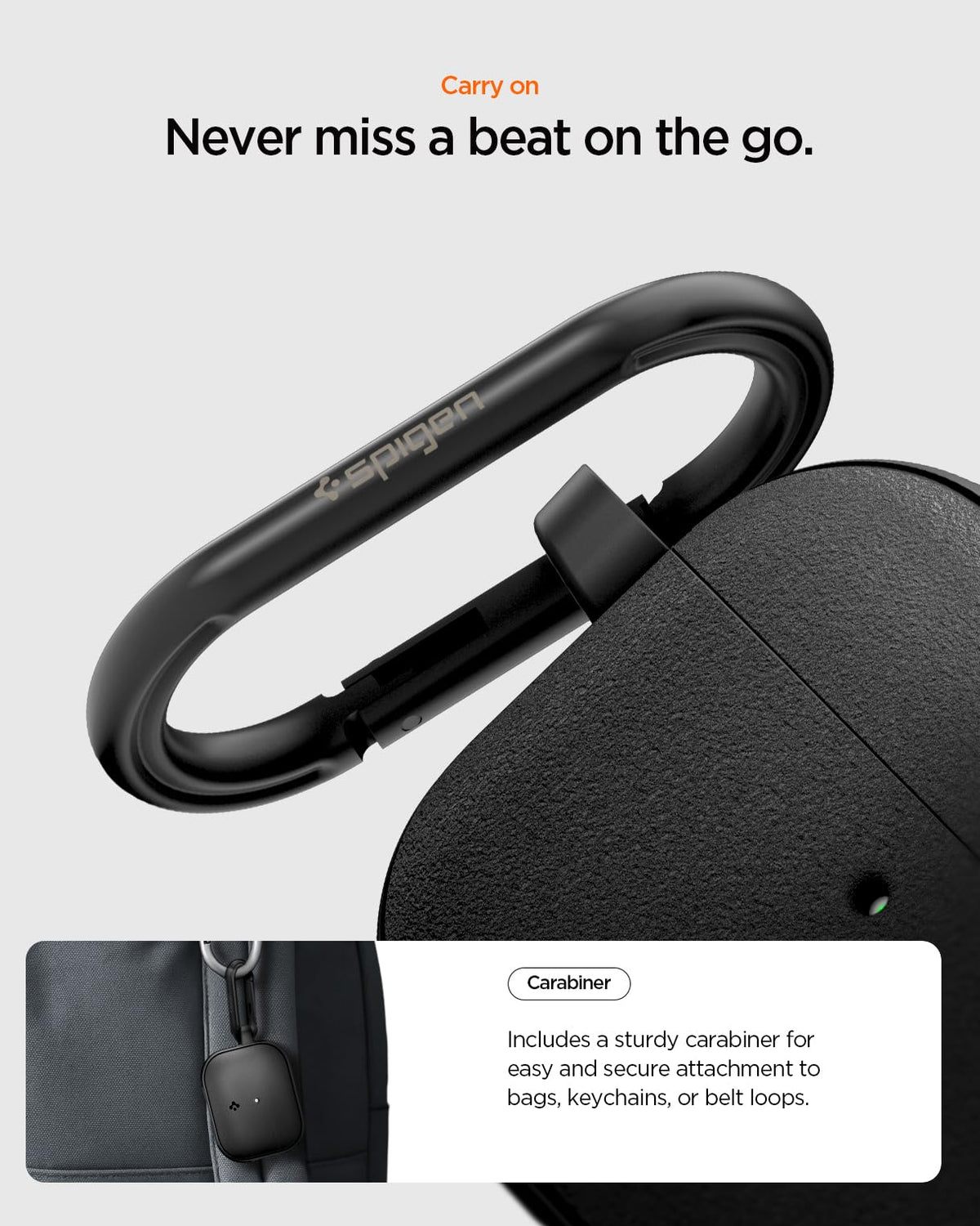 Spigen Vault AirPods Pro 3 case near USB-C port design accepts cables