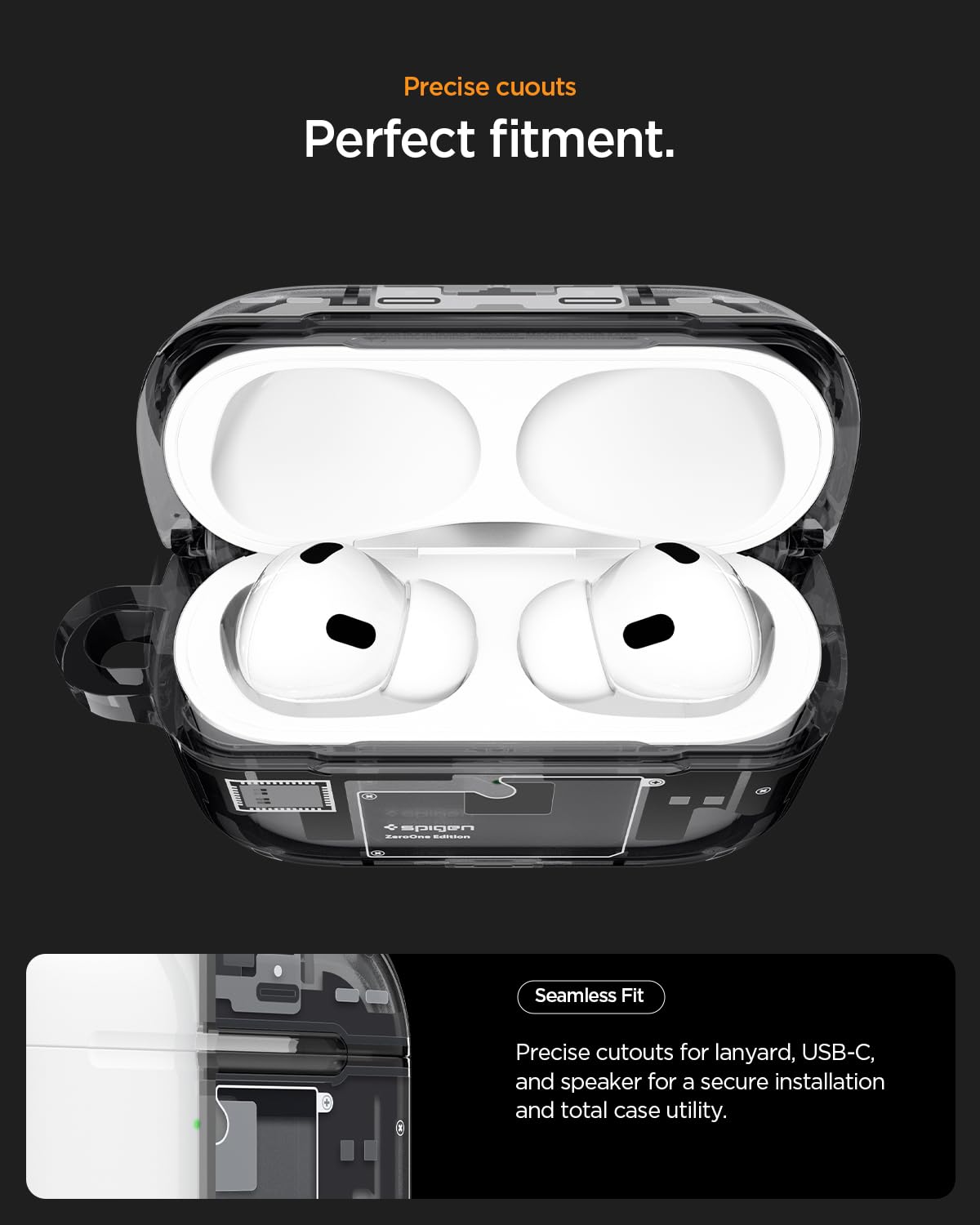 Spigen Zero One placed on MagSafe charger, shows secure magnetic alignment benefit