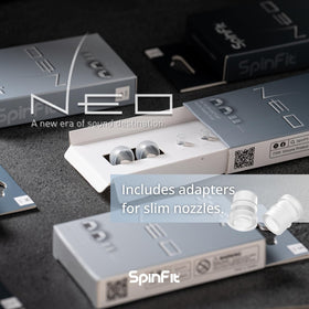 Person wearing SpinFit NEO in-ear demonstrating comfort during listening