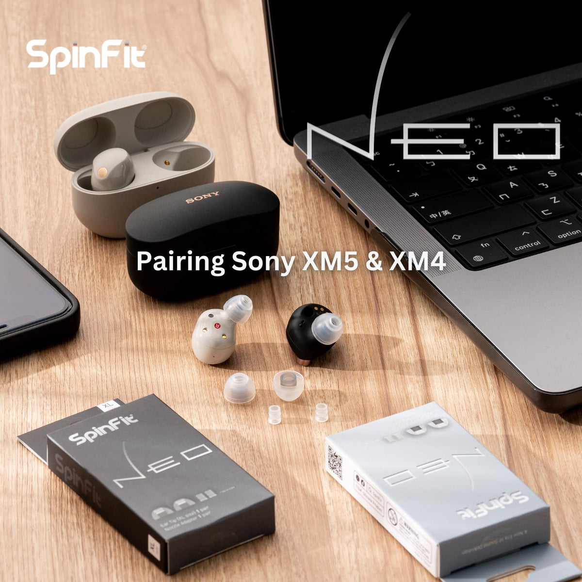 SpinFit NEO label and patent marking emphasizing engineered reliability